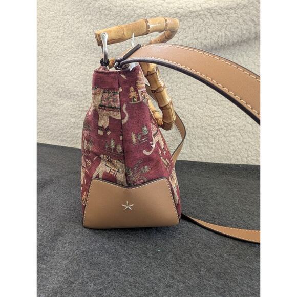 Elephant Print Handbag Purse shoulder bag Canvas Boho - Picture 2 of 11